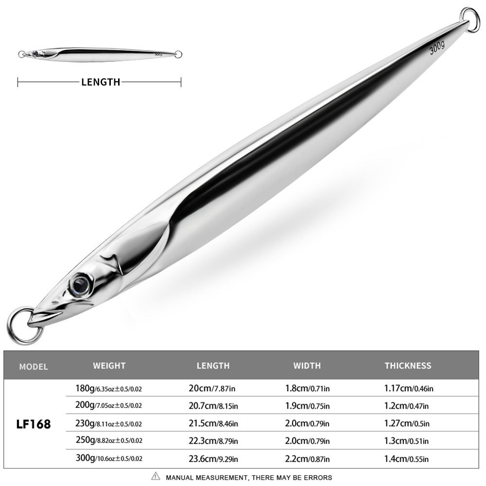 LHFSH 180g-300g Metal Jigging  - Fishing Lure Spoon review and price