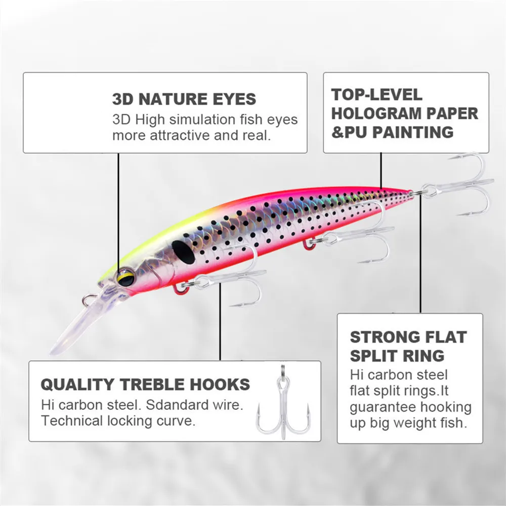 GREENSPIDER Heavy Weight Minno - Fishing Lure Jerkbait review and price